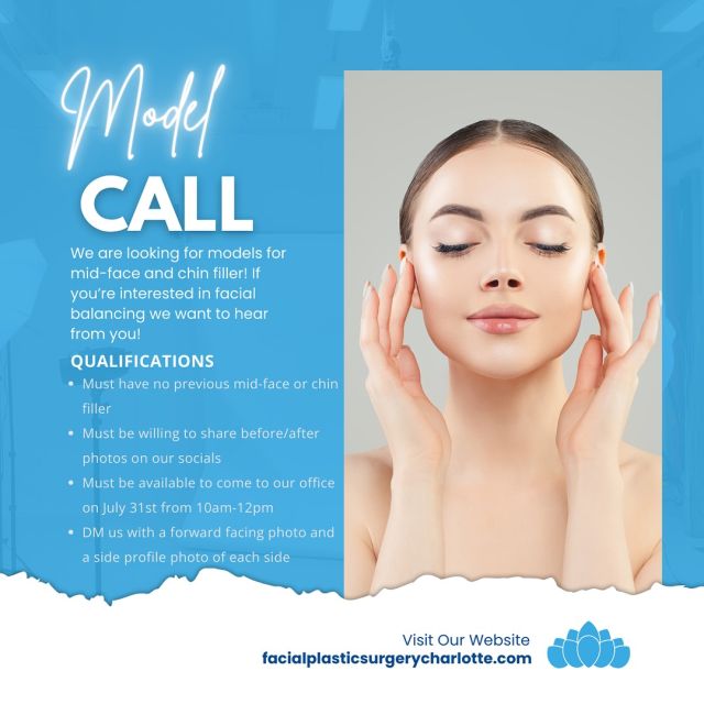 📣 Model Call! 📣

✨ 💉 We’re training our amazing injectors and looking for models for mid-face and chin filler! If you’re interested in free facial balancing and are willing to share your photos on social media, we want to hear from you! To be considered, DM us with a forward-facing photo and photos of both side profiles. The filler session will take place on Wednesday July 31st from 10am-12pm. 💉✨